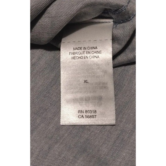 Lucky Brand Men Button Down Shirt Blue Denim Long Sleeve Size XL MSRP $69.50 - Picture 6 of 11